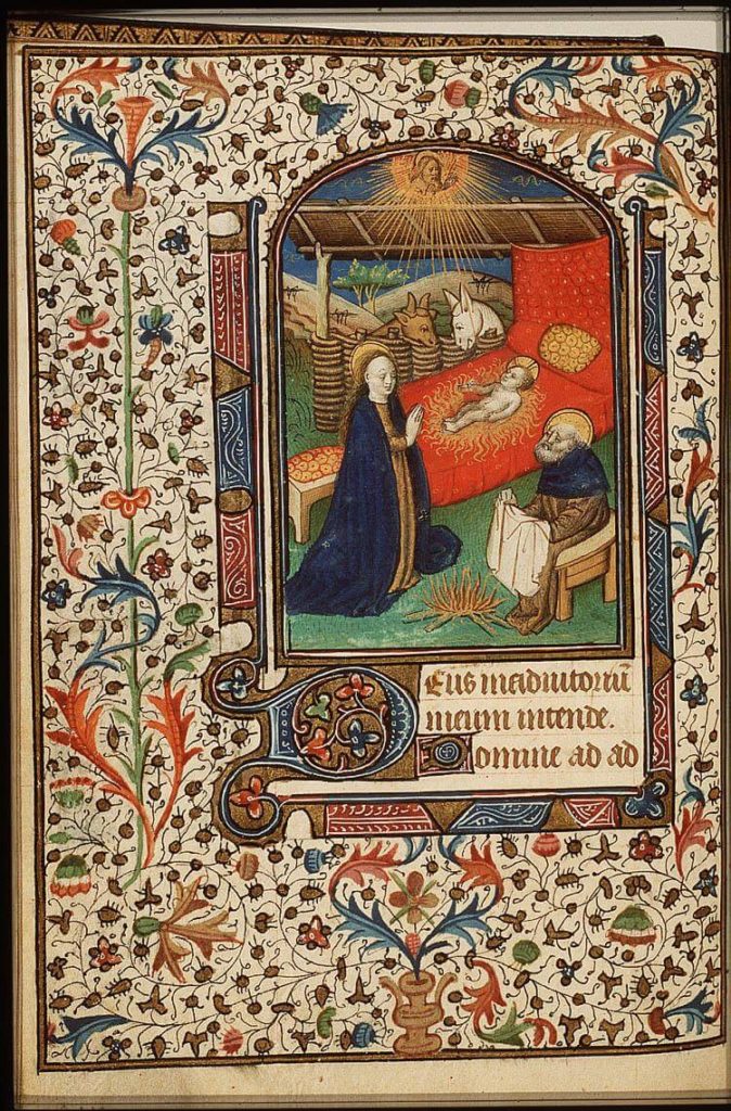 Elkerzee klooster Bethelem joseph droogt de was in Bethlehem, geheel, KB 76 F12, fol 44v